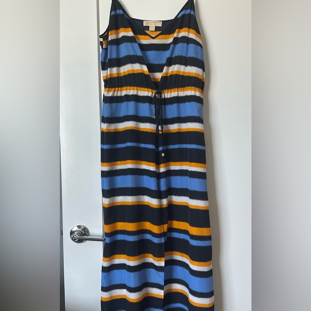 Michael Kors Multi colored stripe maxi dress